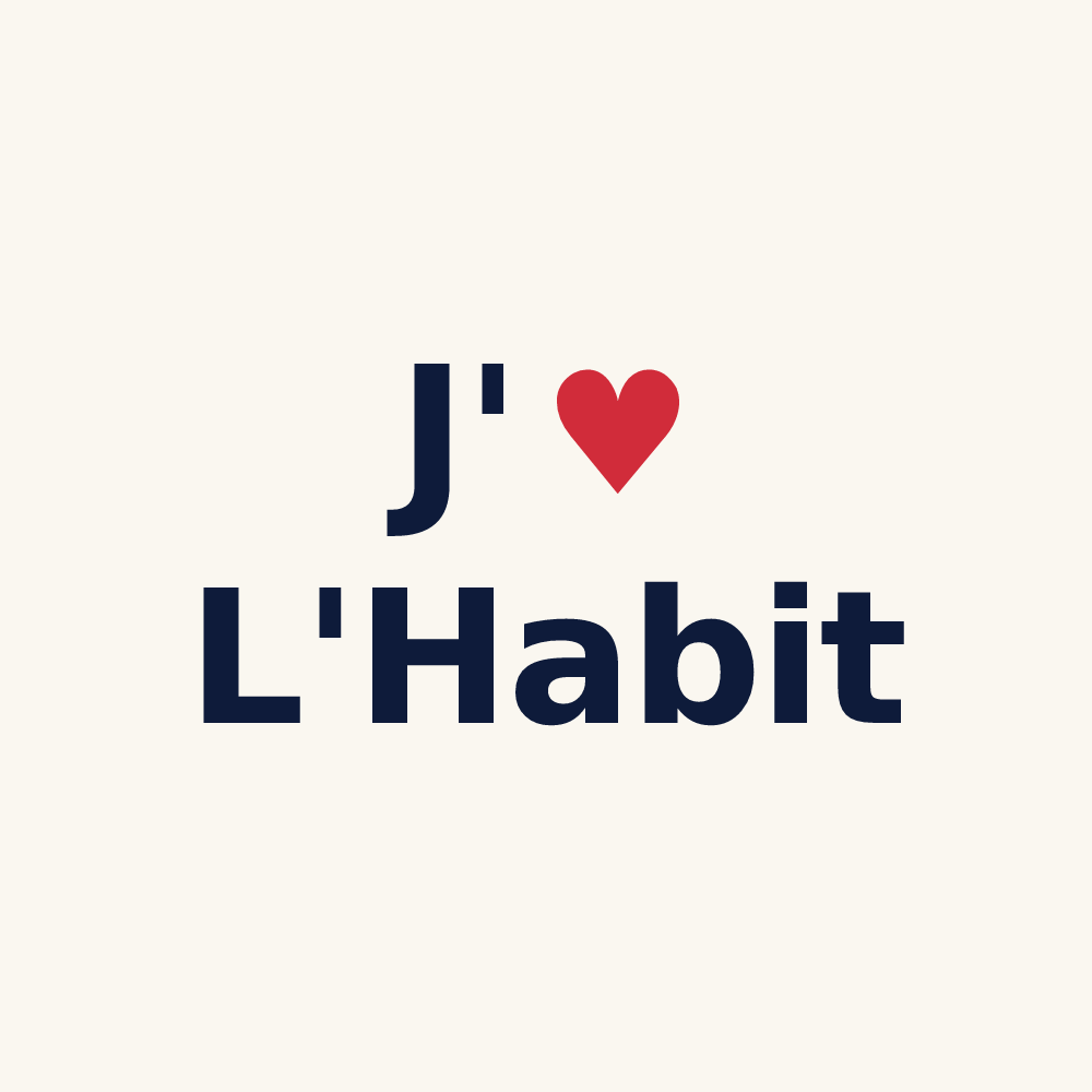 Tasse personnalisée L'Habit — design J'aime L'Habit