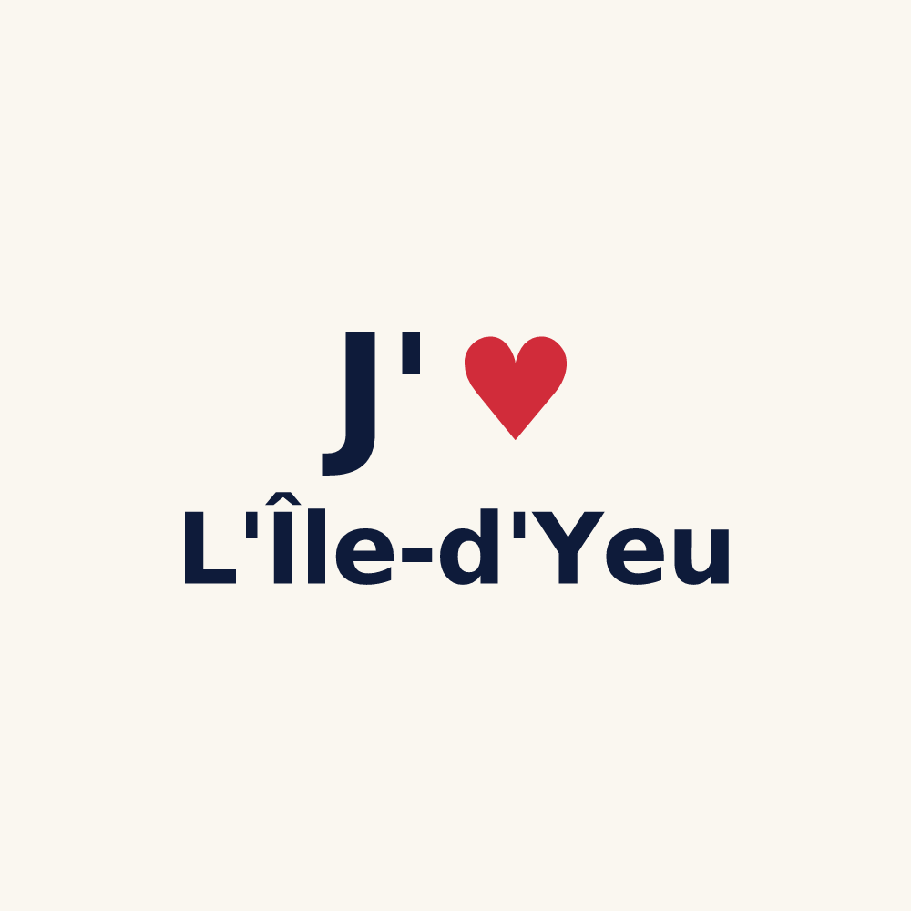 Tasse personnalisée L'Île-d'Yeu — design « J'aime L'Île-d'Yeu » imprimé sur la tasse