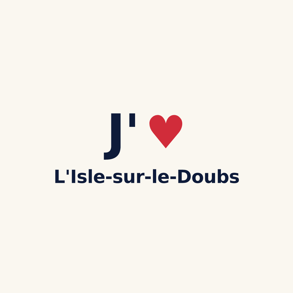 Tasse personnalisée L'Isle-sur-le-Doubs — design J'aime L'Isle-sur-le-Doubs