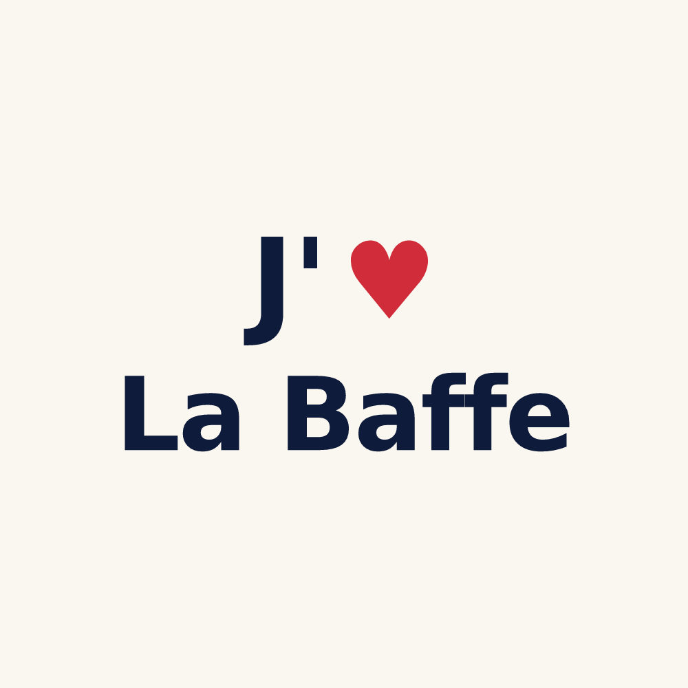 Tasse personnalisée La Baffe — design J'aime La Baffe