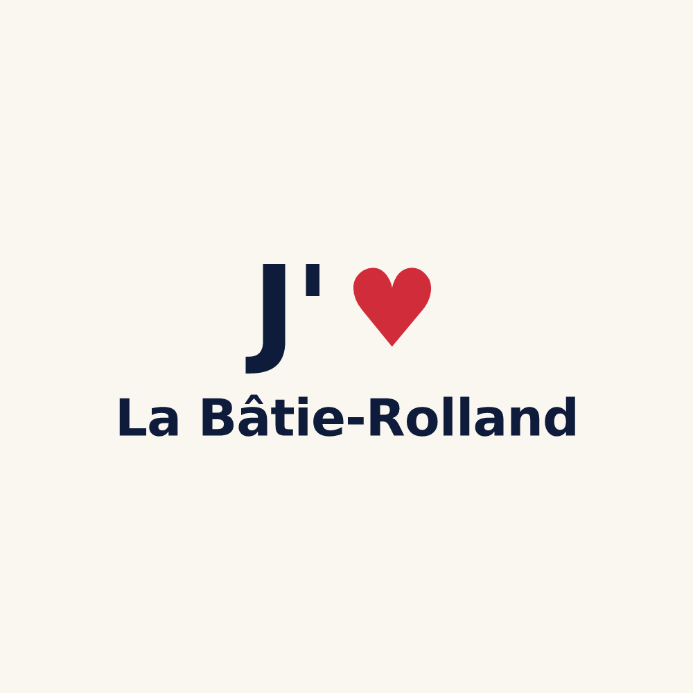 Tasse personnalisée La Bâtie-Rolland — design J'aime La Bâtie-Rolland