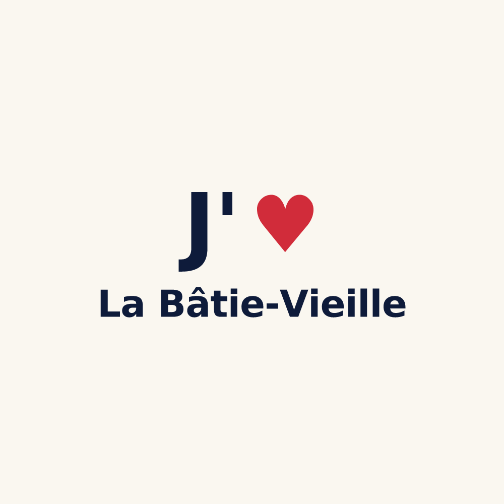 Tasse personnalisée La Bâtie-Vieille — design J'aime La Bâtie-Vieille