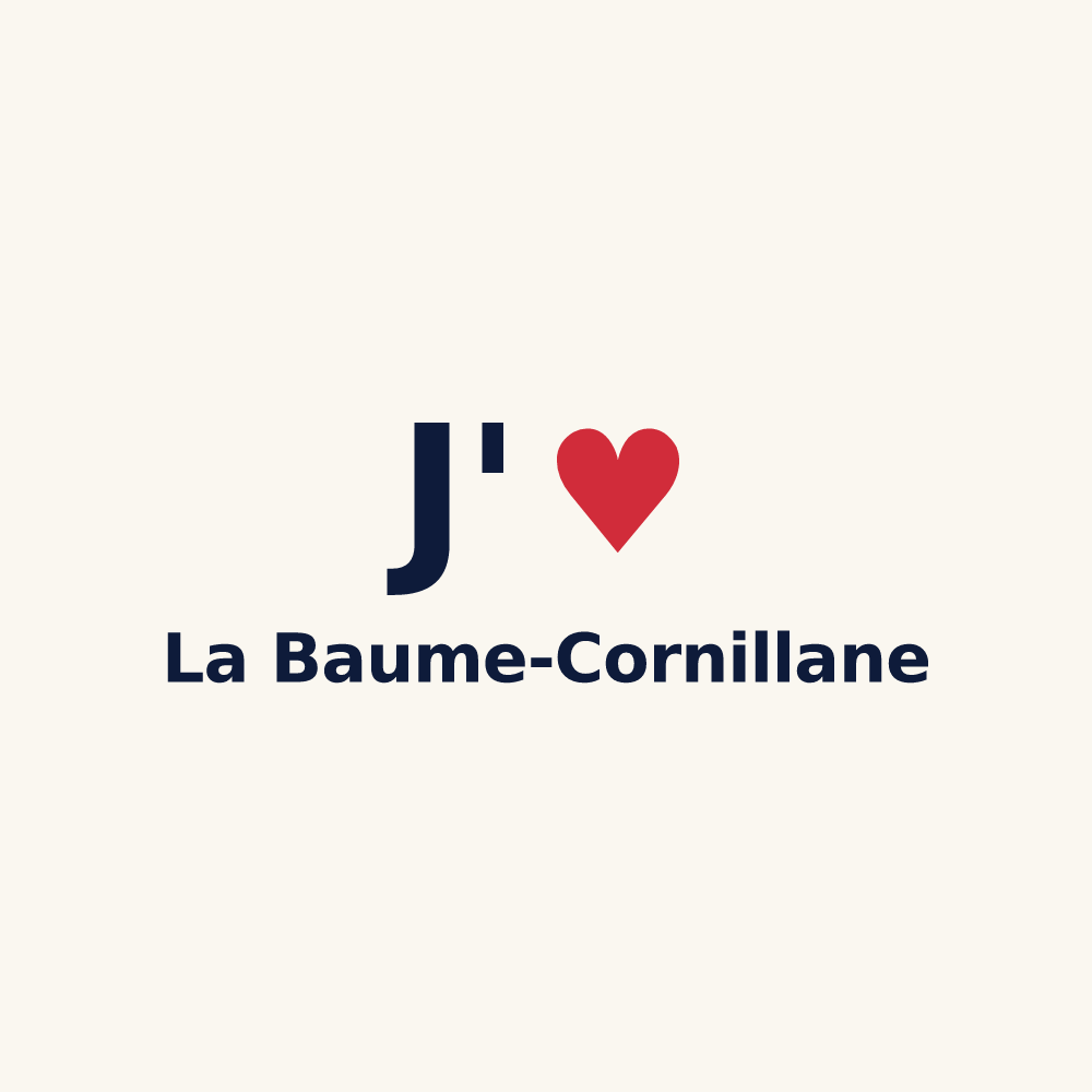 Tasse personnalisée La Baume-Cornillane — design J'aime La Baume-Cornillane