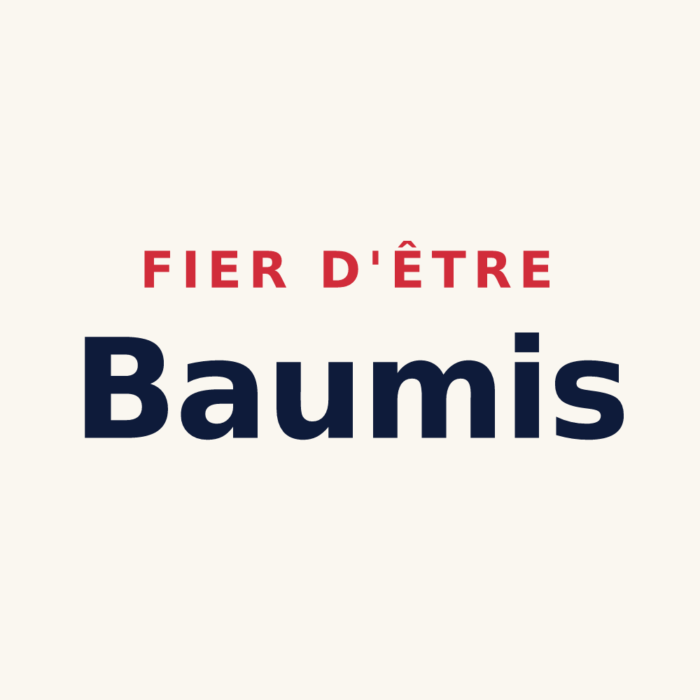Tasse « Fier d'être Baumis » — design pour La Baume