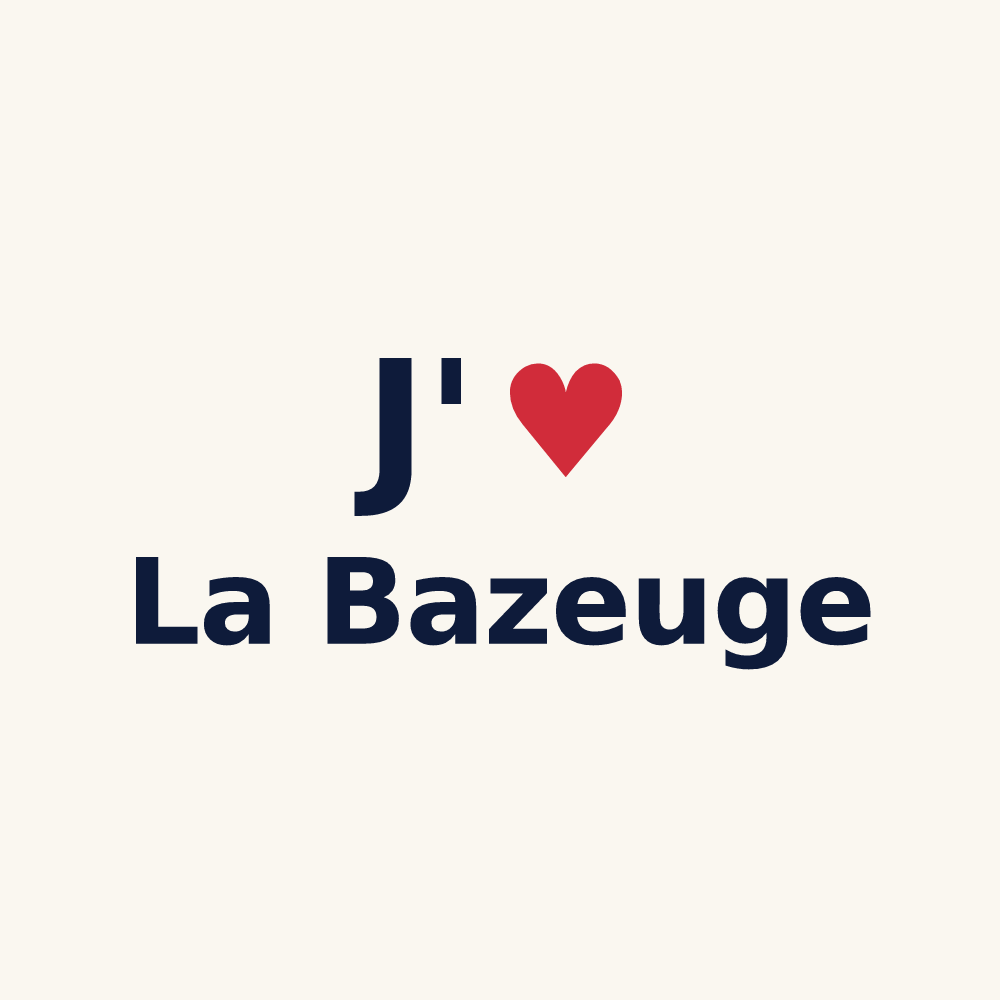 Tasse personnalisée La Bazeuge — design J'aime La Bazeuge