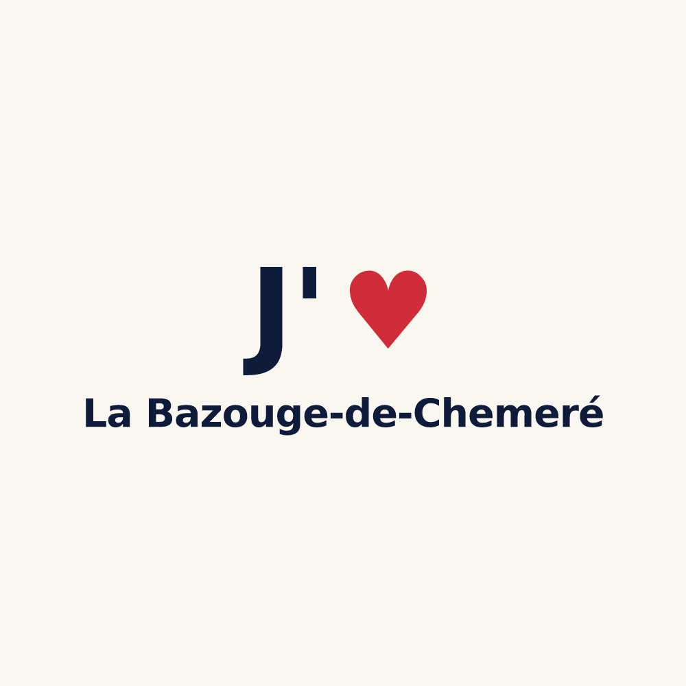 Tasse personnalisée La Bazouge-de-Chemeré — design J'aime La Bazouge-de-Chemeré