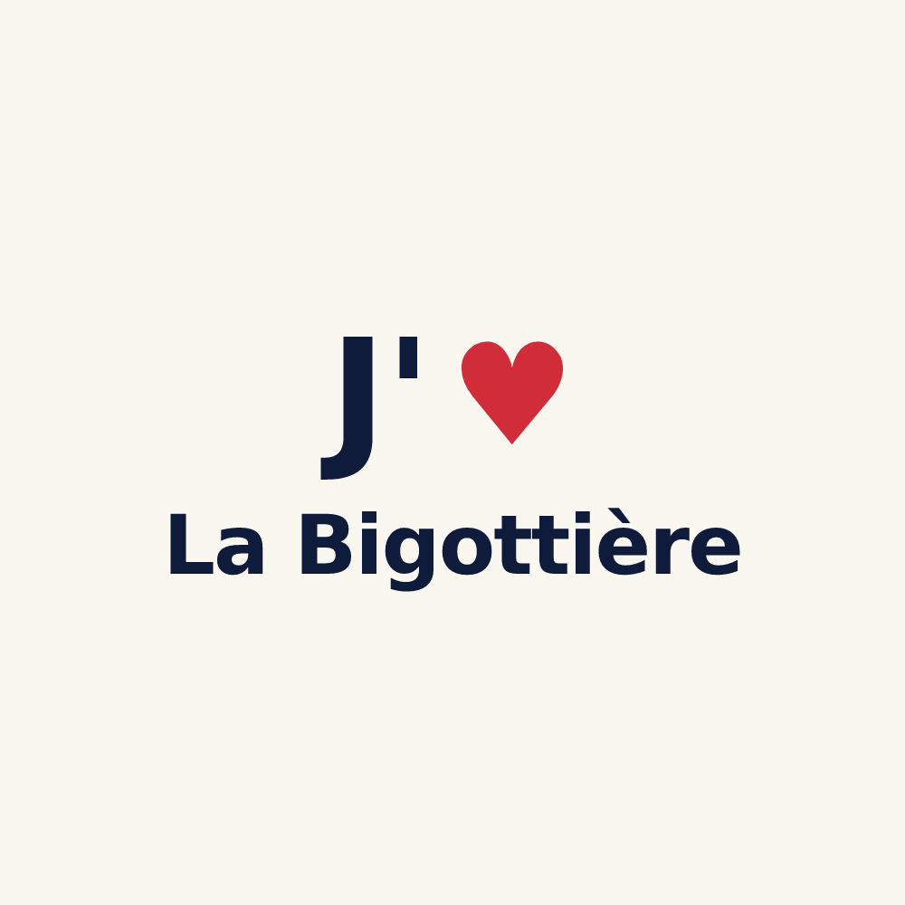 Tasse personnalisée La Bigottière — design « J'aime La Bigottière » imprimé sur la tasse