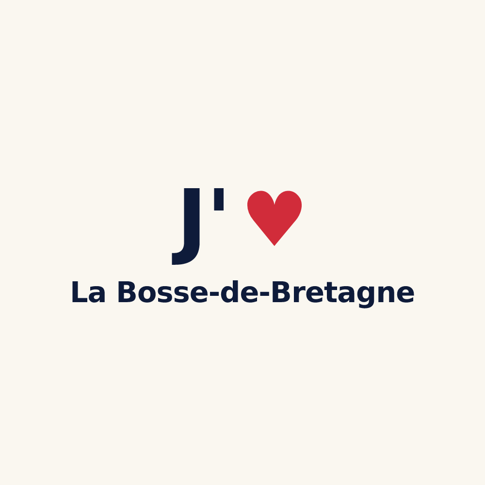 Tasse personnalisée La Bosse-de-Bretagne — design J'aime La Bosse-de-Bretagne