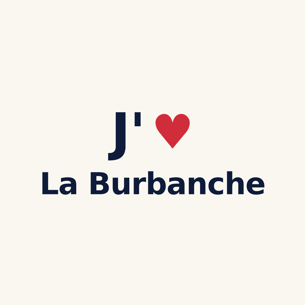 Tasse personnalisée La Burbanche — design J'aime La Burbanche