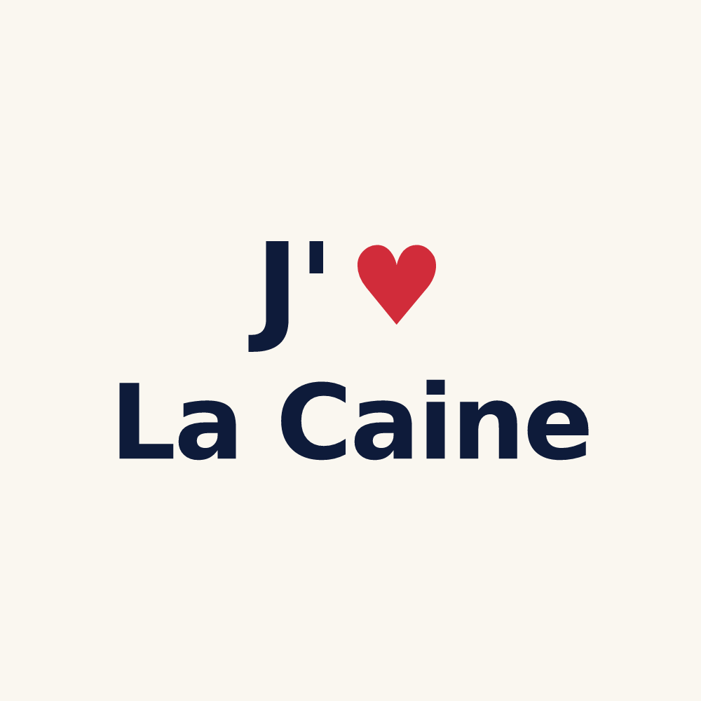 Tasse personnalisée La Caine — design J'aime La Caine