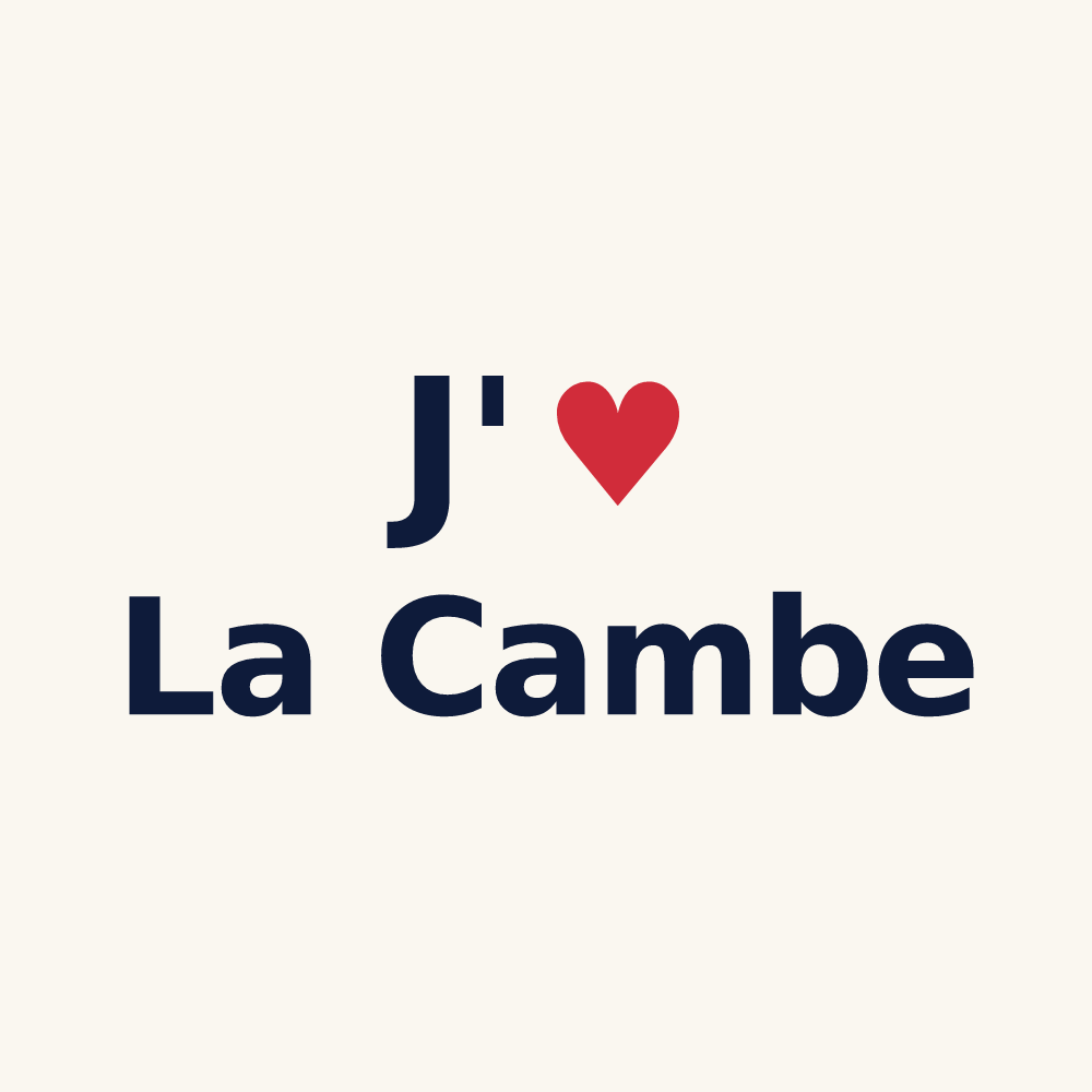 Tasse personnalisée La Cambe — design « J'aime La Cambe » imprimé sur la tasse