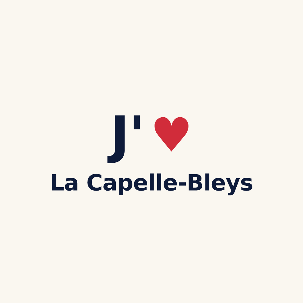 Tasse personnalisée La Capelle-Bleys — design J'aime La Capelle-Bleys