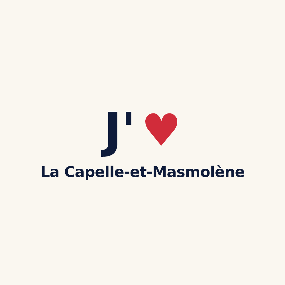 Tasse personnalisée La Capelle-et-Masmolène — design J'aime La Capelle-et-Masmolène