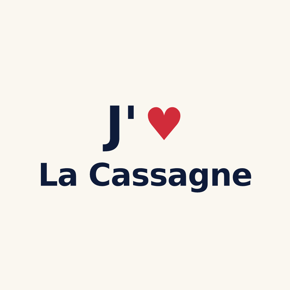 Tasse personnalisée La Cassagne — design J'aime La Cassagne
