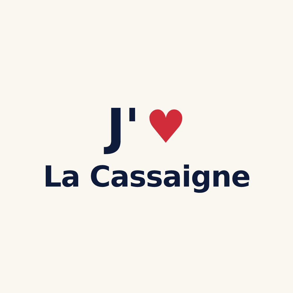 Tasse personnalisée La Cassaigne — design J'aime La Cassaigne