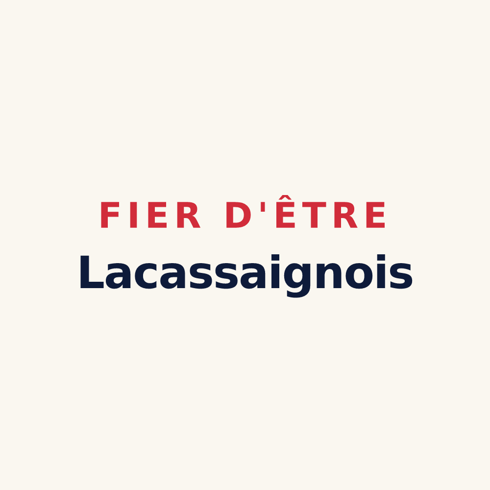 Tasse « Fier d'être Lacassaignois » — design pour La Cassaigne