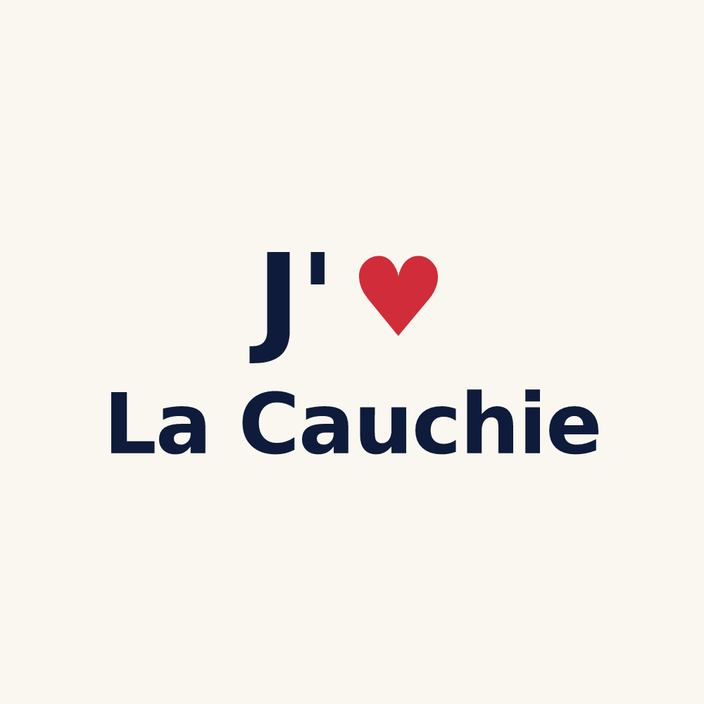 Tasse personnalisée La Cauchie — design J'aime La Cauchie