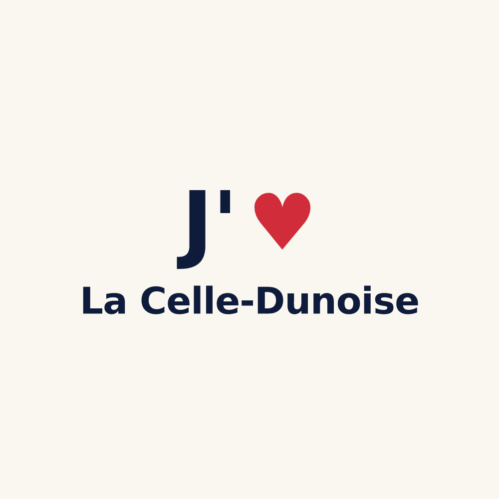Tasse personnalisée La Celle-Dunoise — design J'aime La Celle-Dunoise