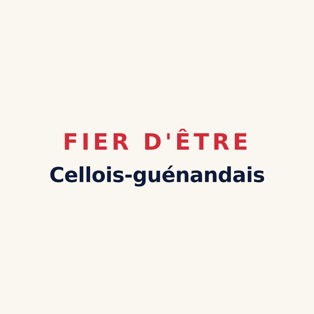 Tasse « Fier d'être Cellois-guénandais » — design pour La Celle-Guenand