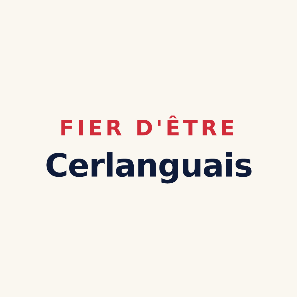 Tasse « Fier d'être Cerlanguais » — design pour La Cerlangue