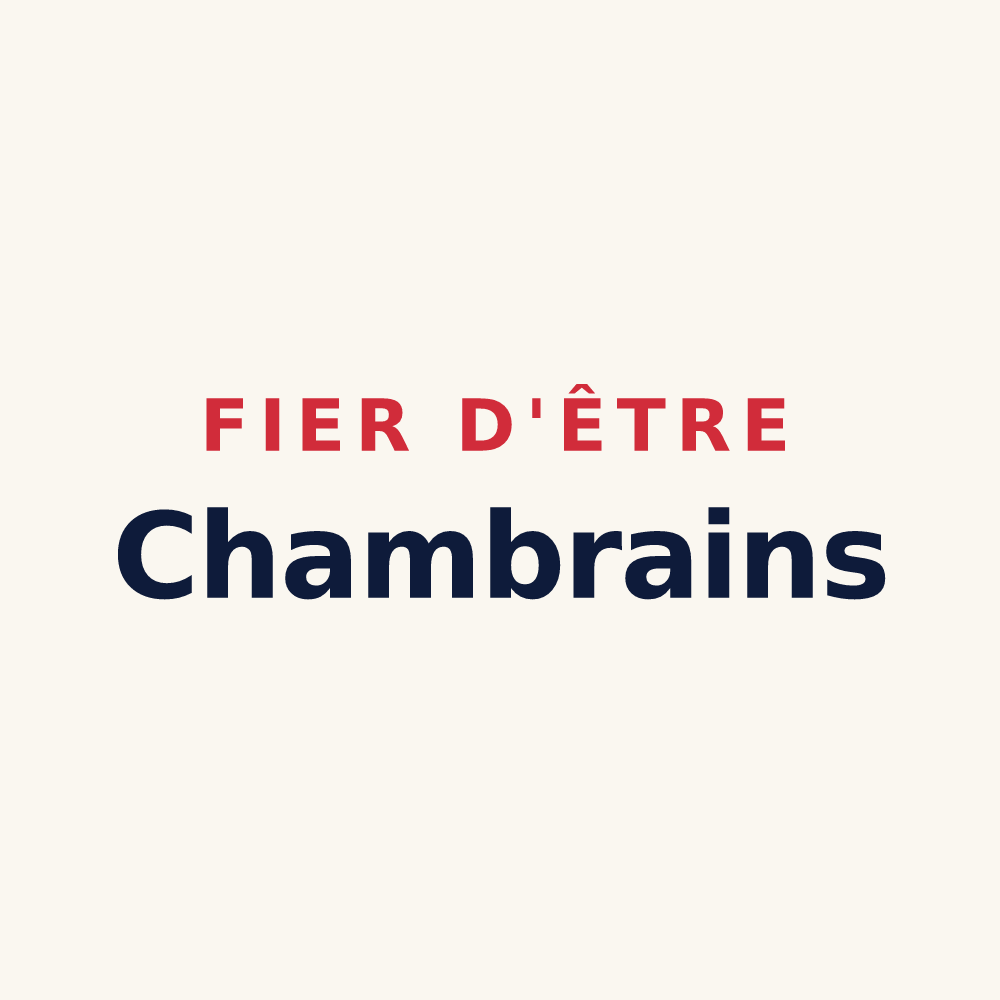 Tasse « Fier d'être Chambrains » — design pour La Chambre