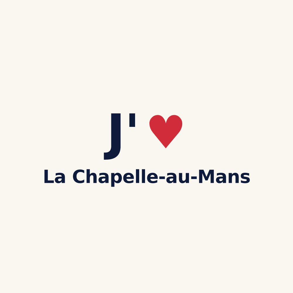 Tasse personnalisée La Chapelle-au-Mans — design J'aime La Chapelle-au-Mans