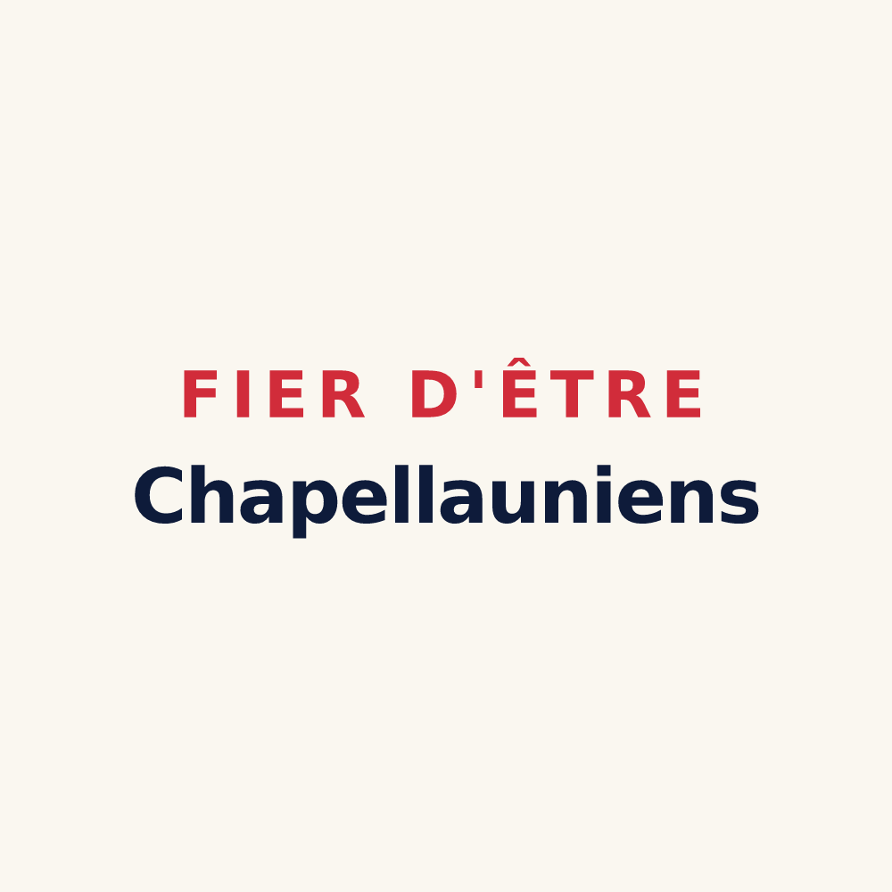 Tasse « Fier d'être Chapellauniens » — design pour La Chapelle-aux-Naux