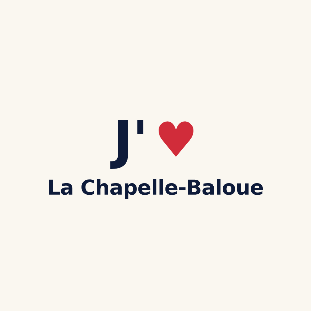 Tasse personnalisée La Chapelle-Baloue — design J'aime La Chapelle-Baloue