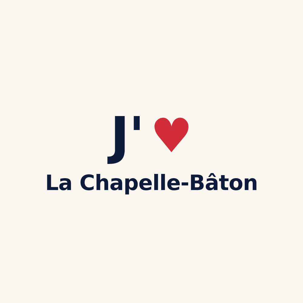 Tasse personnalisée La Chapelle-Bâton — design J'aime La Chapelle-Bâton