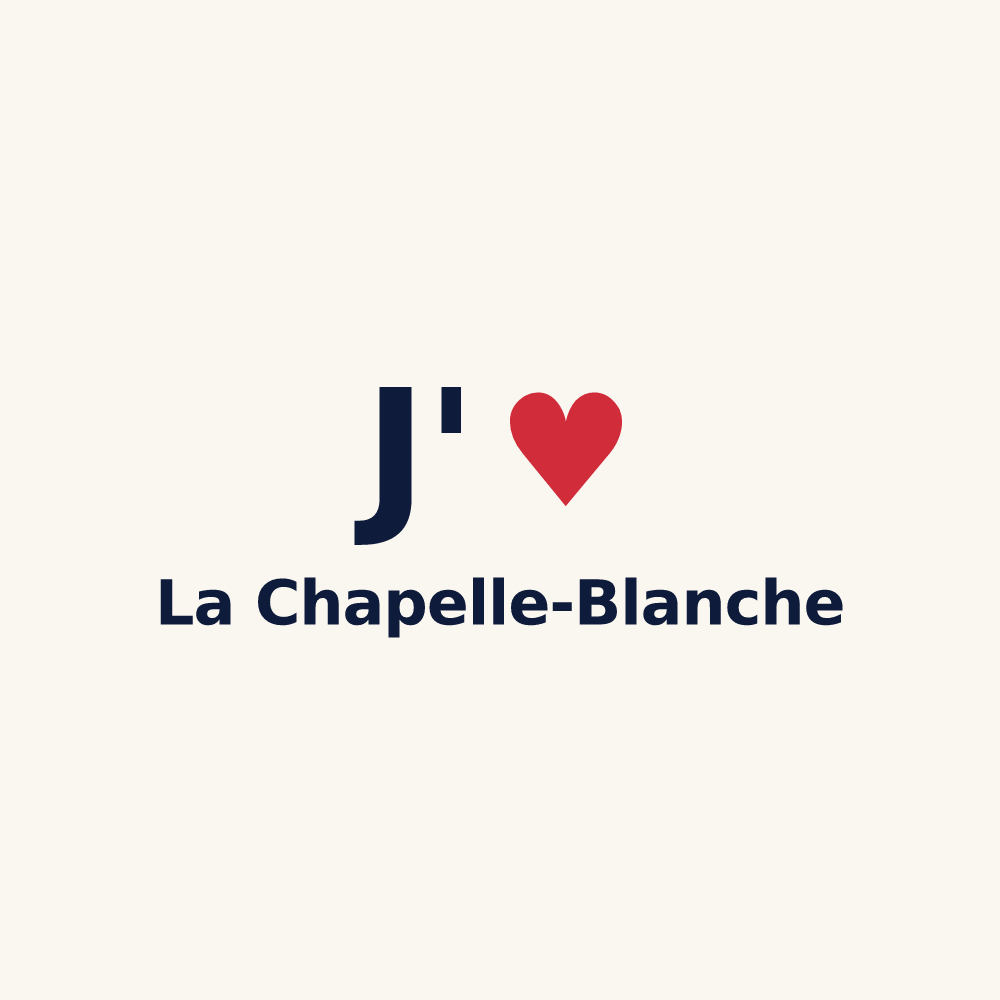 Tasse personnalisée La Chapelle-Blanche — design J'aime La Chapelle-Blanche