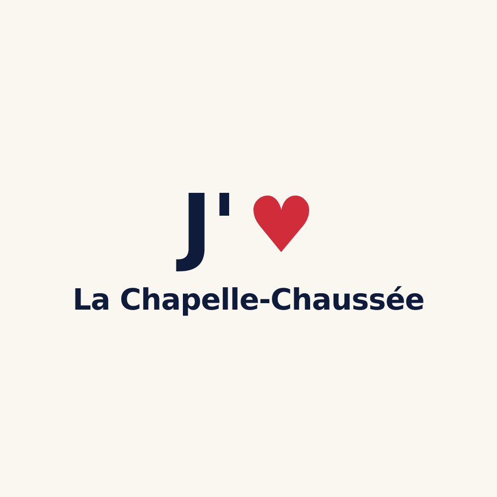 Tasse personnalisée La Chapelle-Chaussée — design J'aime La Chapelle-Chaussée