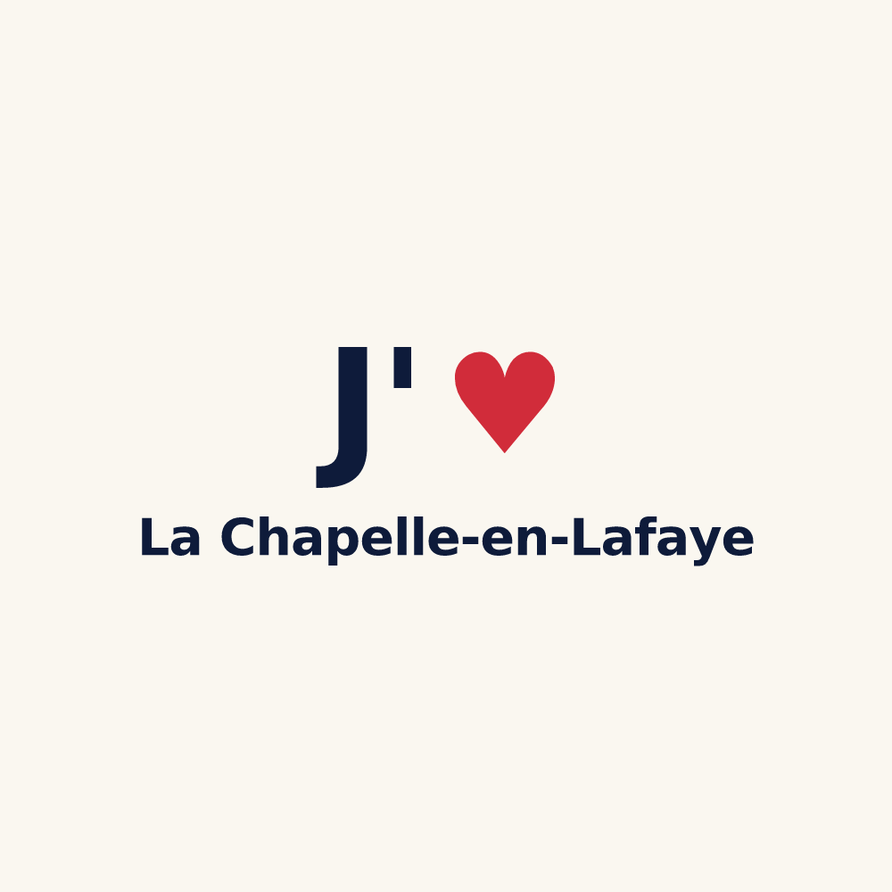 Tasse personnalisée La Chapelle-en-Lafaye — design J'aime La Chapelle-en-Lafaye