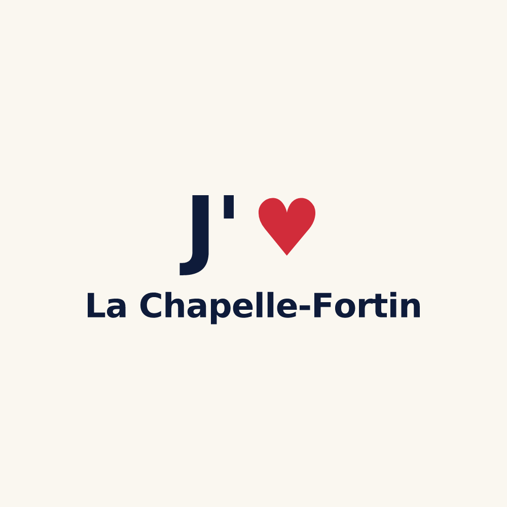 Tasse personnalisée La Chapelle-Fortin — design J'aime La Chapelle-Fortin