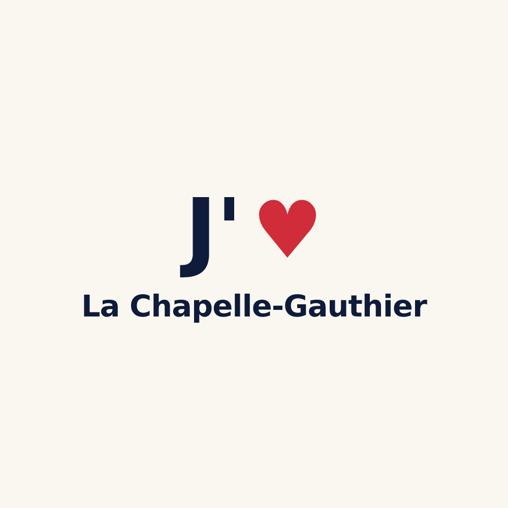 Tasse personnalisée La Chapelle-Gauthier — design J'aime La Chapelle-Gauthier