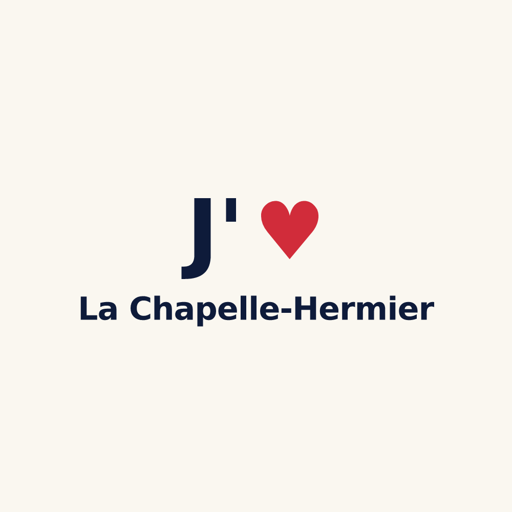Tasse personnalisée La Chapelle-Hermier — design J'aime La Chapelle-Hermier