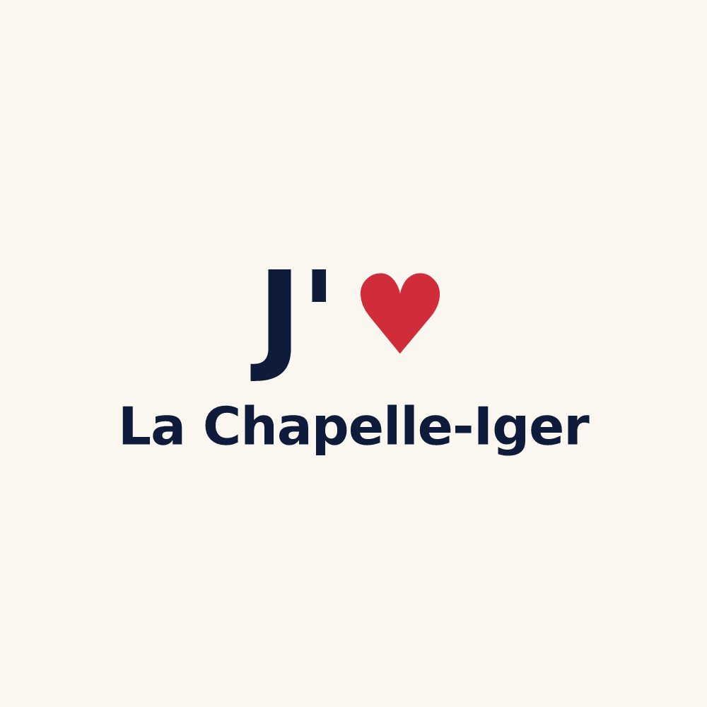 Tasse personnalisée La Chapelle-Iger — design J'aime La Chapelle-Iger