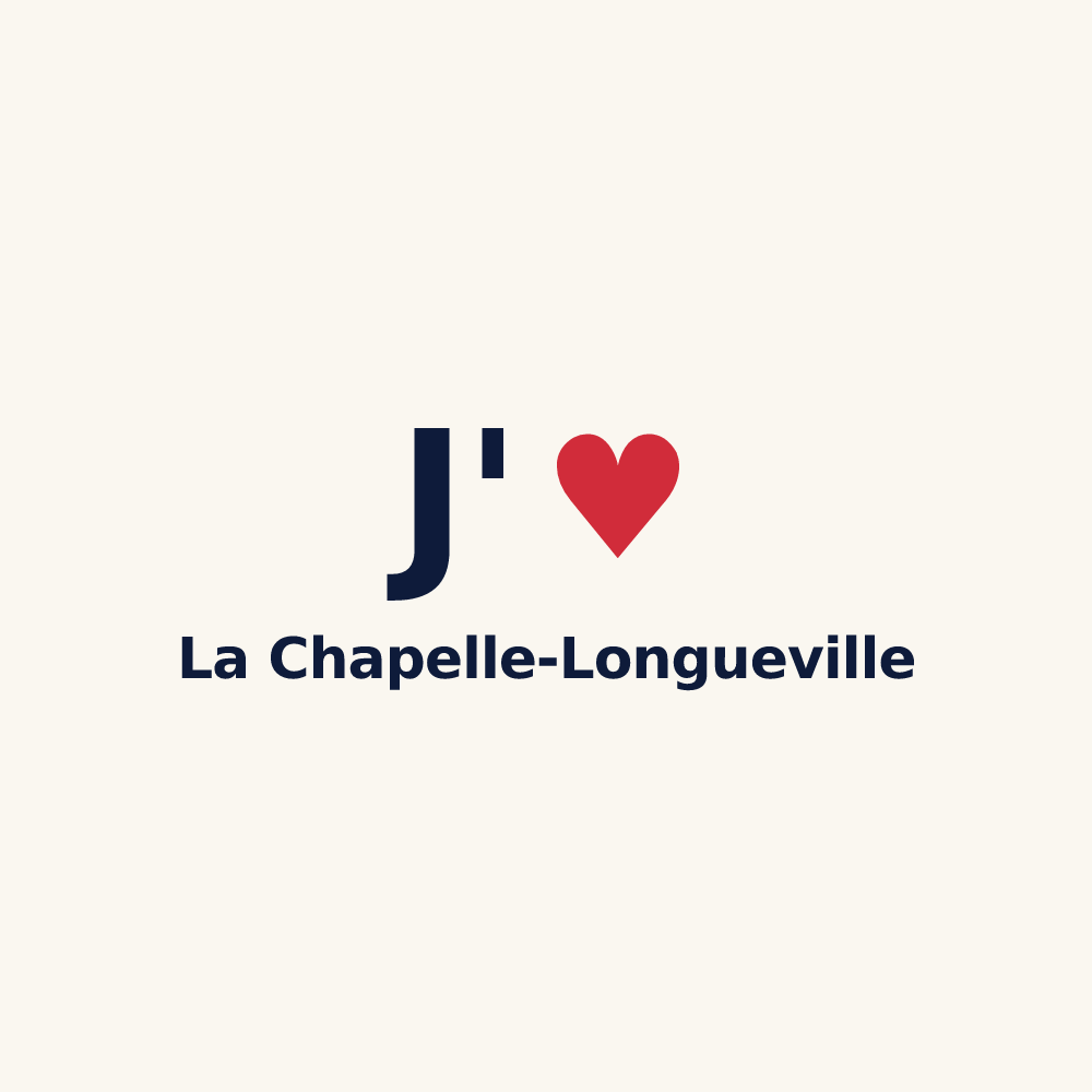 Tasse personnalisée La Chapelle-Longueville — design J'aime La Chapelle-Longueville