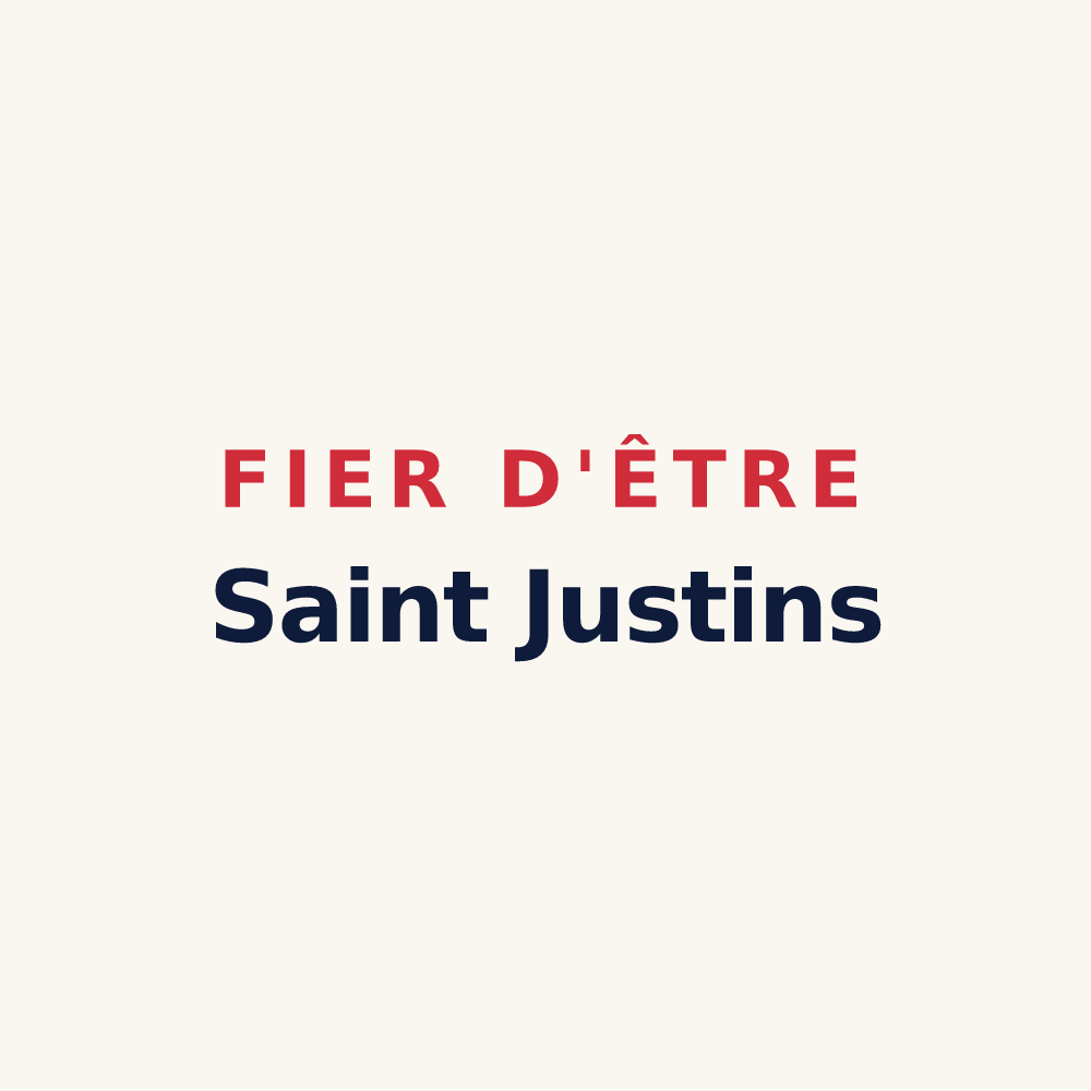 Tasse « Fier d'être Saint Justins » — design pour La Chapelle-Longueville