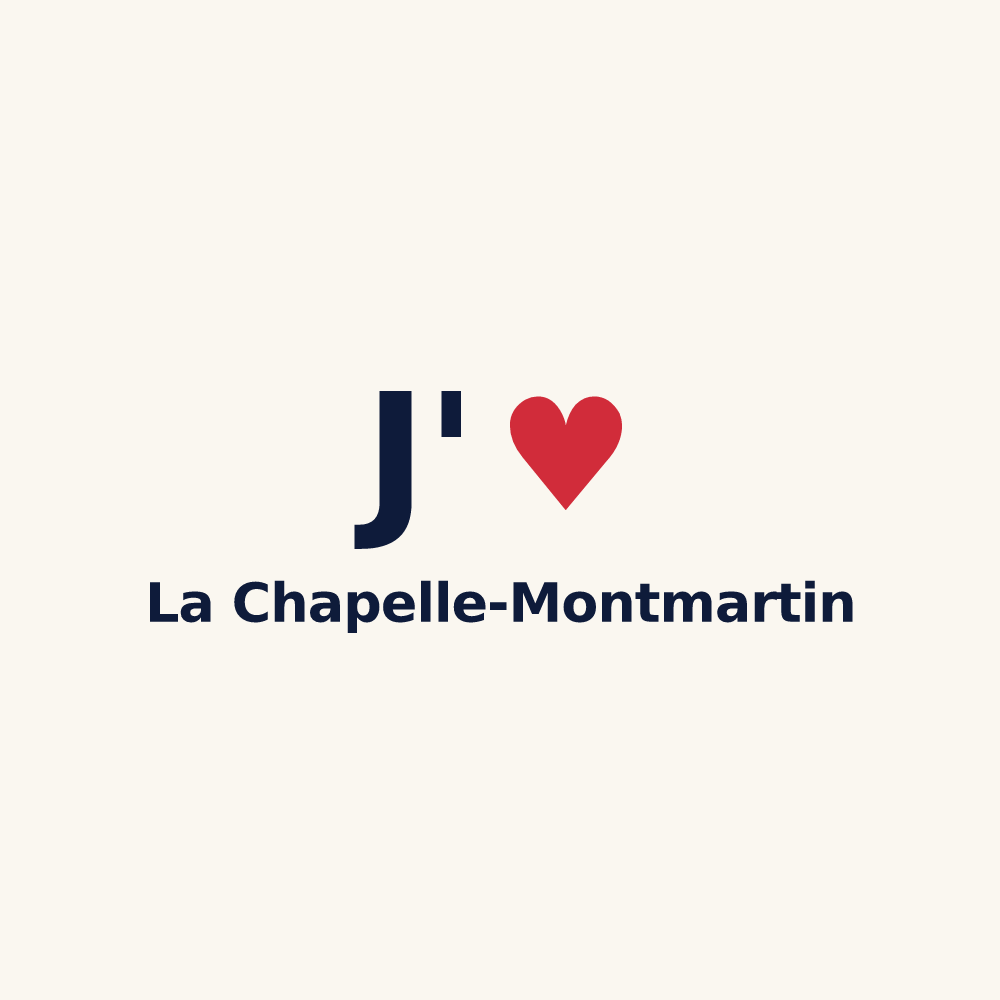 Tasse personnalisée La Chapelle-Montmartin — design J'aime La Chapelle-Montmartin