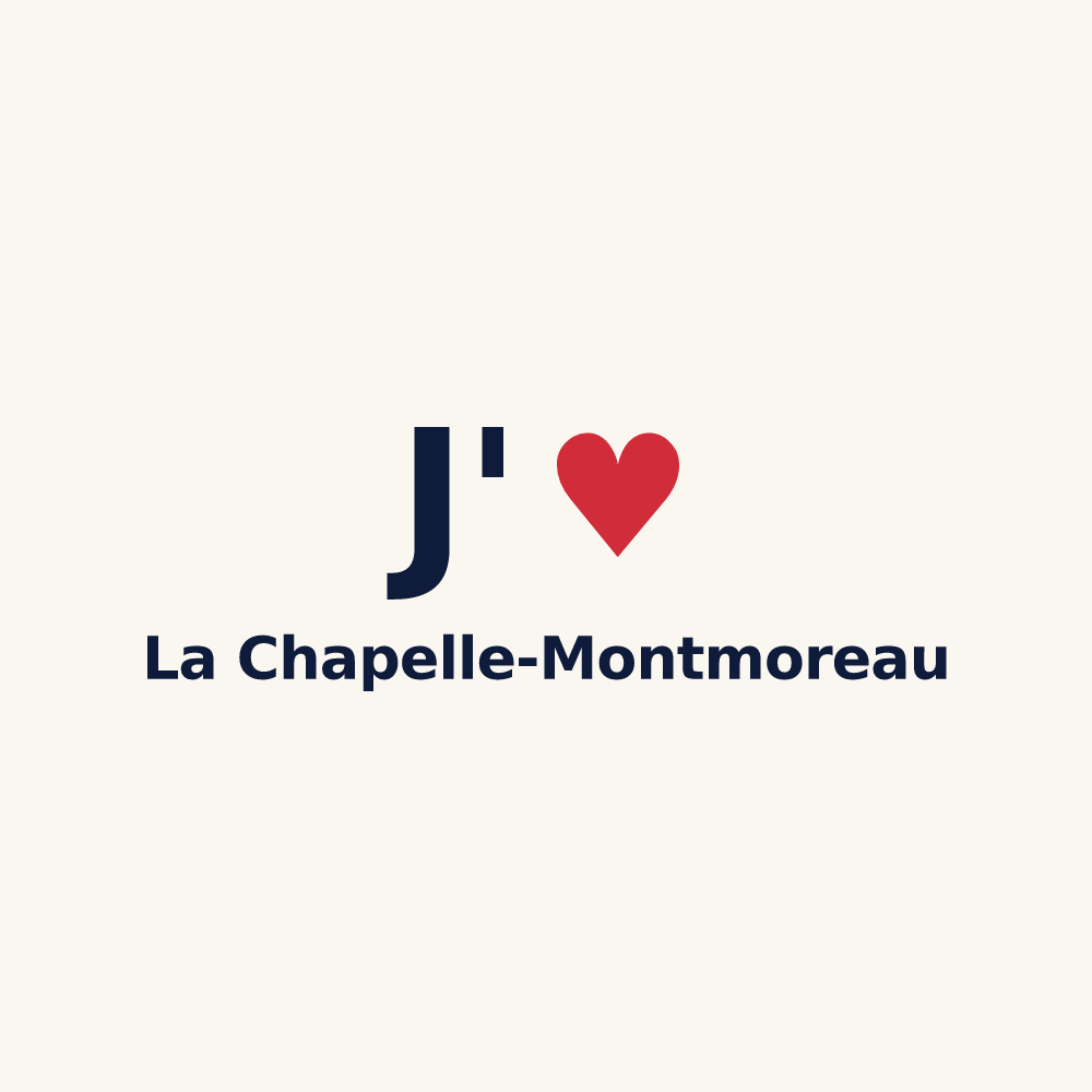 Tasse personnalisée La Chapelle-Montmoreau — design J'aime La Chapelle-Montmoreau