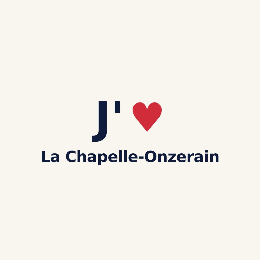 Tasse personnalisée La Chapelle-Onzerain — design J'aime La Chapelle-Onzerain
