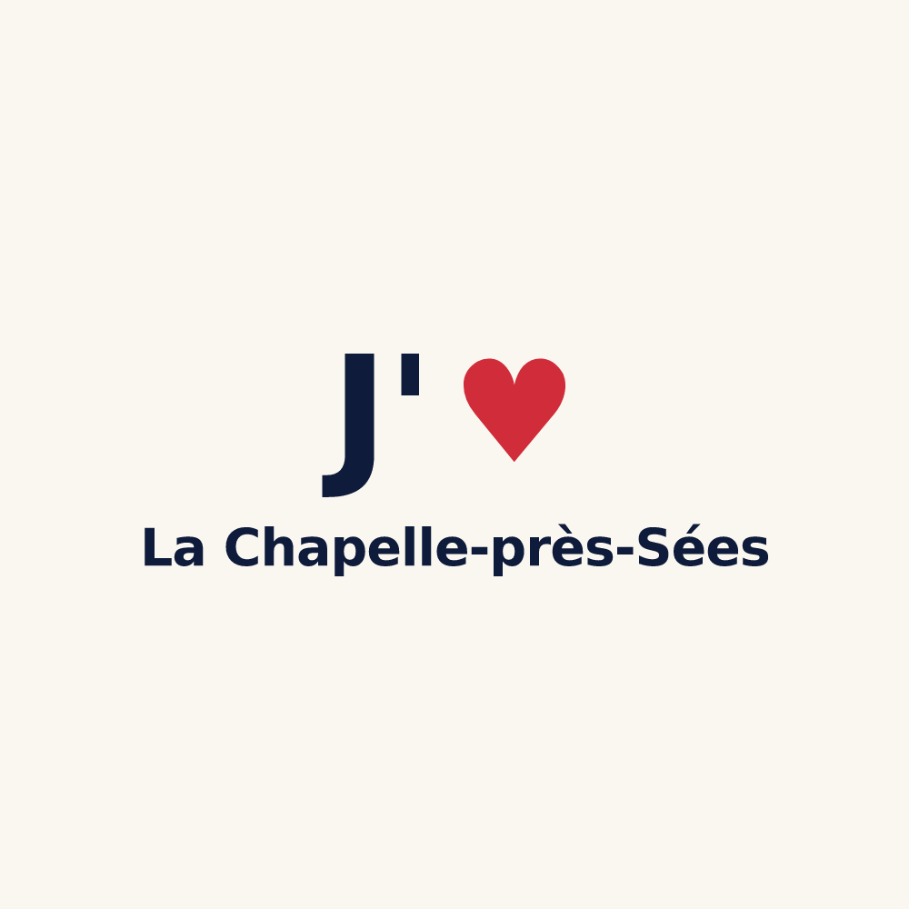 Tasse personnalisée La Chapelle-près-Sées — design J'aime La Chapelle-près-Sées