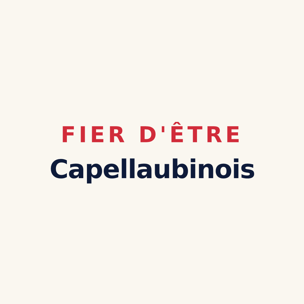 Tasse « Fier d'être Capellaubinois » — design pour La Chapelle-Saint-Aubin