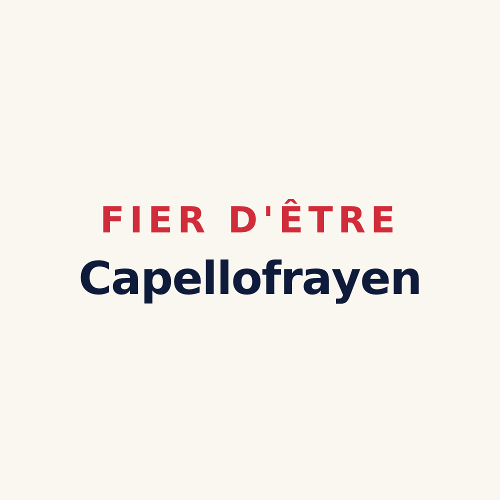 Tasse « Fier d'être Capellofrayen » — design pour La Chapelle-Saint-Fray