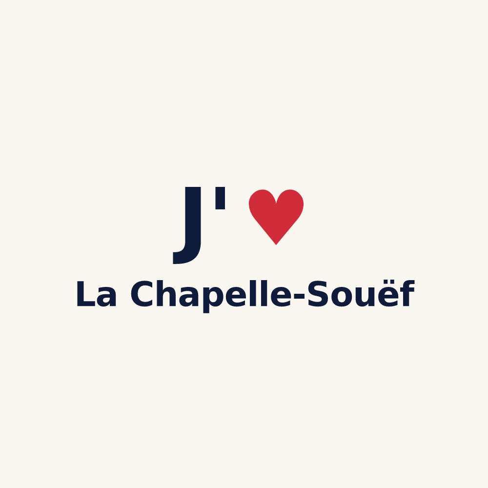Tasse personnalisée La Chapelle-Souëf — design J'aime La Chapelle-Souëf