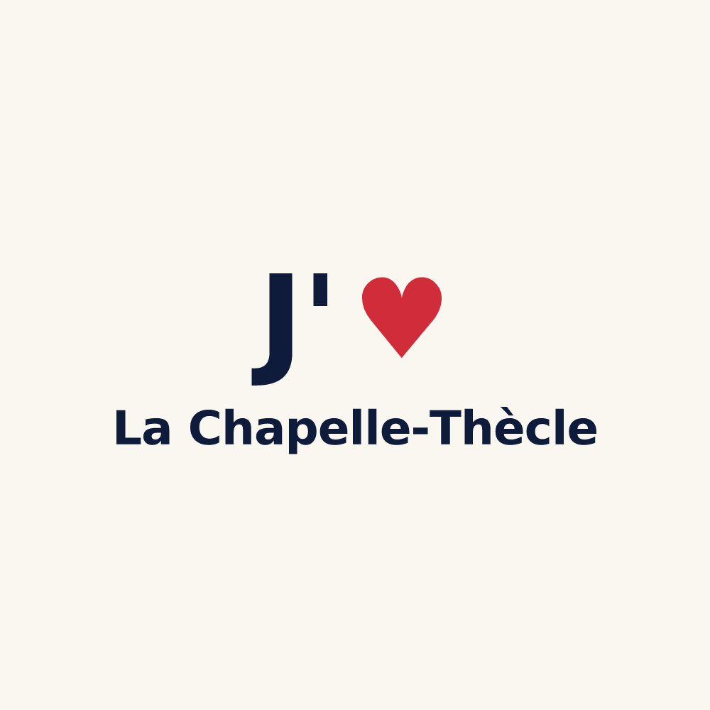 Tasse personnalisée La Chapelle-Thècle — design J'aime La Chapelle-Thècle