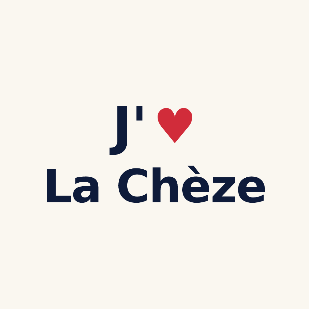 Tasse personnalisée La Chèze — design « J'aime La Chèze » imprimé sur la tasse