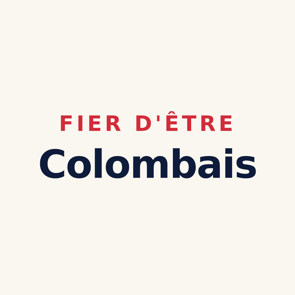 Tasse « Fier d'être Colombais » — design pour La Colombe