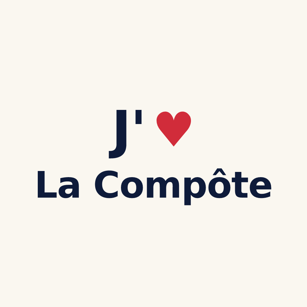 Tasse personnalisée La Compôte — design J'aime La Compôte