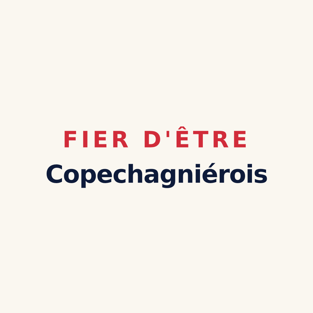 Tasse « Fier d'être Copechagniérois » — design pour La Copechagnière